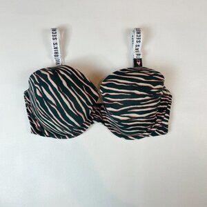 NWOT Victoria's Secret Bra 32DD T-Shirt Lightly Lined Full Coverage Zebra